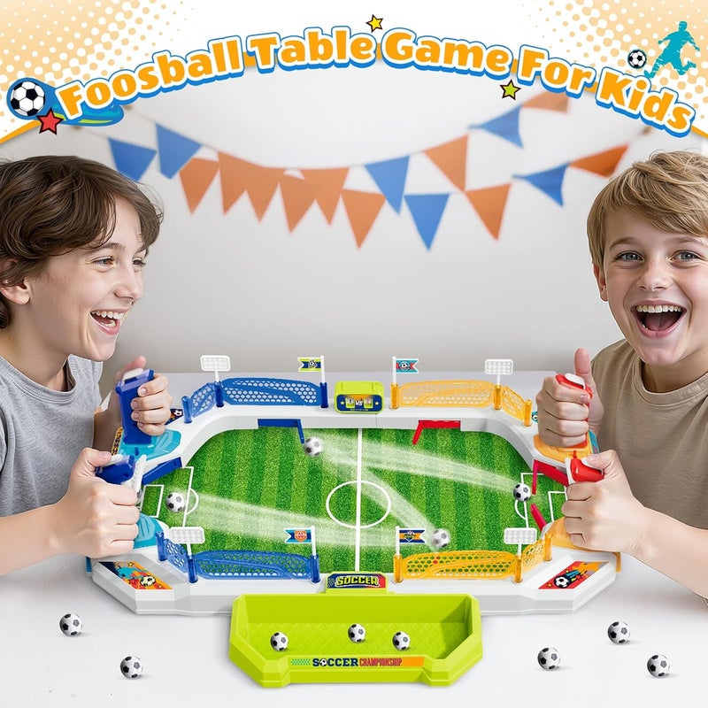 spring flower Mini Foosball Table Game for Kids, Soccer Board Game Gifts for 4 5 6 7 8-12 Year Old Boys, Toys for Age 4-6 5-7 8-12, Birthday Soccer Gifts Toy for Boys Girls - Image 5